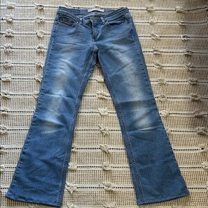 Express Denim Flare Jeans in Blue